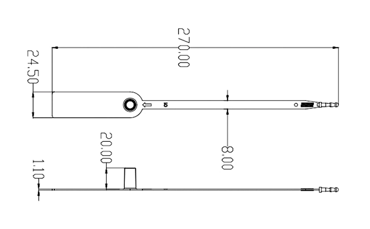 One-Time Lock Plastic Security Seals Adjustable Length Seals (JY270)