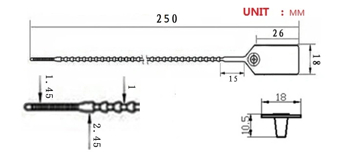 Free Sample Pull Tight Valve Security Seal/Disposable Security Seal