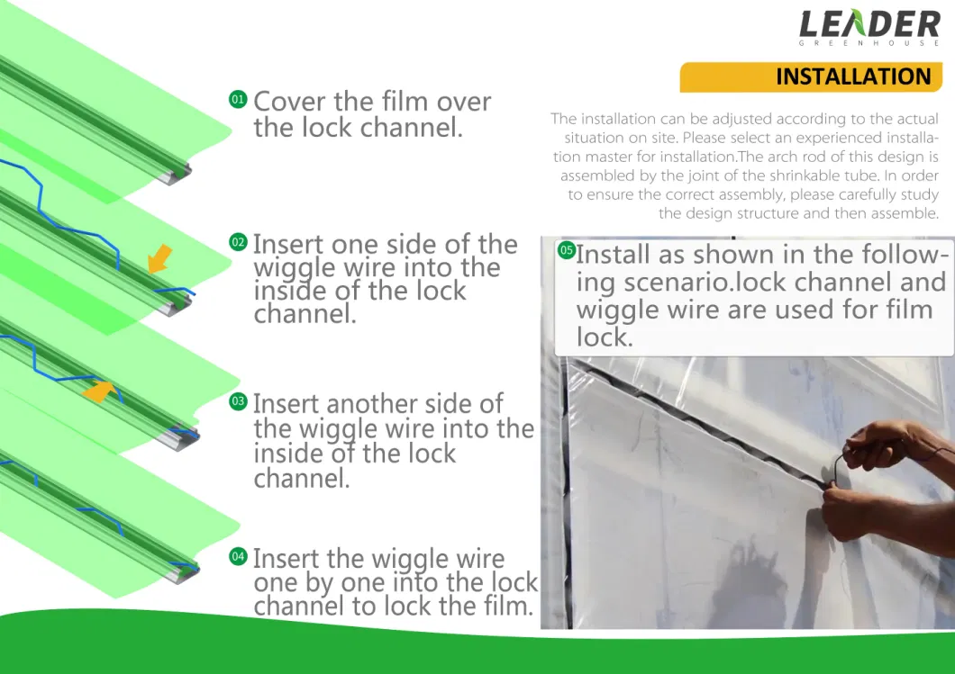 Greenhouse Zigzag Film Lock Plastic Coated Spring Wire