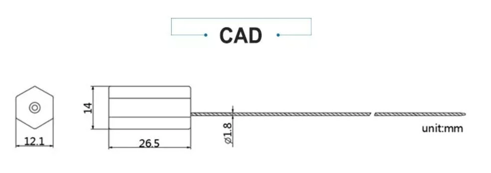 ABS Material Customized Wire Lock New Standard Lock Adjustable Cable Lock Seal